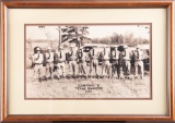 Framed Photograph of Company B, Texas Rangers, 1944 with note stating this photograph was made near