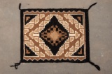 Navajo Sampler Rug, showing great detail and workmanship, measures 13