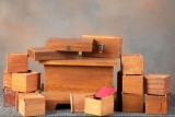 Collection of 21 various size Wooden Boxes with wooden lids. BUDDY KING COLLECTION