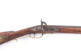 Reproduction Percussion Full Stock Rifle, engraved on barrel flat 