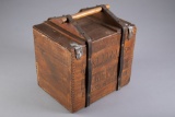 Wooden Dove Tailed Box advertising 