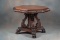 Extremely fine, highly carved wooden antique American Center Table, circa 1890-1900 with ornately ca
