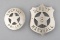 This lot consists of two Badges: (1) Special Police circle star Badge, 1 3/4