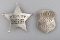 This lot consists of two Badges: (1) Special 33 Officer Shield Badge, 2