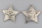 This lot consists of two Badges: (1) Deputy Sheriff 5-point ball star Badge, 2 7/8