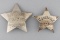 This lot consists of two Badges: (1) Constable 5-point ball star Badge, 2 1/8