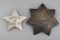 This lot consists of two Badges: (1) Stock Deputy Sheriff 5-point star Badge, 2 5/8