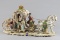 Beautiful Porcelain hand decorated Dresden Style Figurine, measures 22