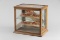 Antique oak and glass counter top model vintage Display Case, circa 1910-1920, with what appears to