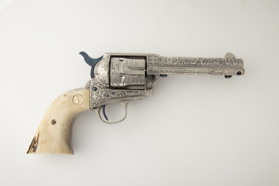 Fine Colt SAA Revolver engraved by Texas Master Engraver David Wade Harris, .44-40 caliber, SN 24135