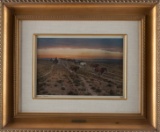 Original Print by the late noted Texas CA Artist Melvin C. Warren, hand signed lower left, dated 196