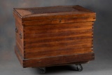 Fine early oak handmade Carpenters Chest, circa 1890-1910, with full dove tail construction, top has