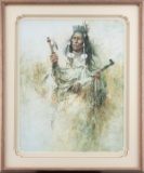 Wonderful framed Print by noted artist Howard Terpning (b.1927), hand signed at lower right, #538/10