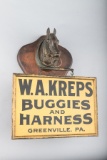 Unique vintage wall hanging Horse Head Advertisement for 