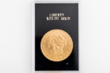 U.S. $20.00 Liberty Head Gold Coin, minted in 1901. This beautiful $20.00 Gold Coin also known as th