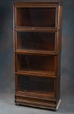 Very desirable antique quarter sawn oak four stack Lawyer Bookcase by Globe / Wernicke, all stacks a