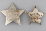 This lot consists of two Badges: (1) Constable 5-point ball star Badge, 2 1/8