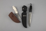 This lot consists of two side Knives: (1) Buck Knife Clip Point Bowie with 4 7/8