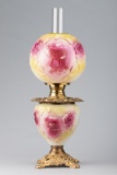 Beautiful antique Victorian Gone with the Wind Lamp, circa 1880-1890s, marked B&H for Bradley and Hu