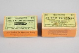 Two antique unopened Boxes of Winchester Cartridges. One box is .32 S&W long caliber Cartridges tota