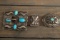 Vintage silver and turquoise Concho Belt with 10 butterfly conchos and nine 2
