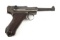 BYF (Mauser), Luger Model P-08, 9 mm caliber, Auto Pistol, SN 7589, blue finish, 4