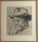 Original framed Charcoal Drawing of Teddy Roosevelt, signed at lower right by Dr. Ed Kollar, frame m