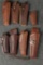 Collection of eight Holsters made by Lawrence Co., Portland, Oregon. All tooled in a basket weave pa