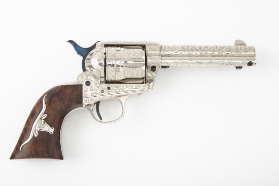 Fantastic engraved Colt SAA Revolver, . 45 caliber, SN 308093, manufactured in 1909, by Texas Master