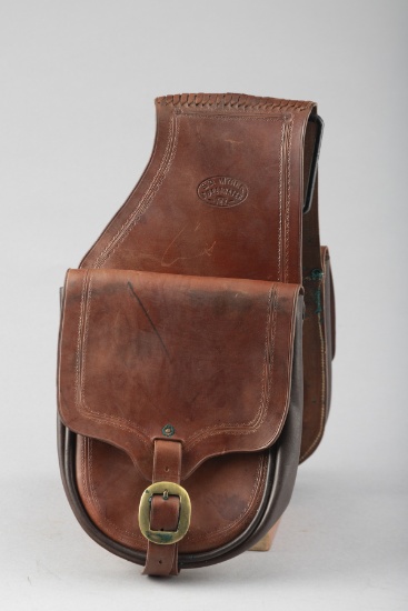 Pair of "S.D. Myres, Sweetwater, Tex." marked Saddle Bags, good strong mark showing very light use.