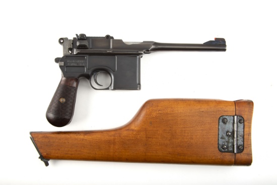 Beautiful Mauser Model 1896 "Broom-Handle" Pistol, .30 MAUSER caliber, Auto Pistol, SN 430348, 5 1/2