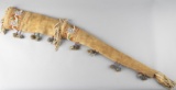 Beautiful Doe Skin and beaded fringed Rifle Scabbard with 14 beaded drops, very nice condition, rifl