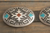 Beautiful silver Concho Belt with seven 3