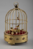 Vintage Musical Brass Bird Cage Automaton, 8
