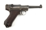 BYF (Mauser), Luger Model P-08, 9 mm caliber, Auto Pistol, SN 7589, blue finish, 4