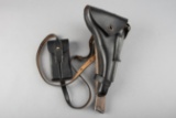 Reproduction leather shoulder Holster and Belt Rig for an Artillery Luger, includes belt, holster, w