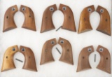 Collection of six pairs of Wooden Grips for Ruger Revolvers. All six pairs have the Blackhawk Emblem