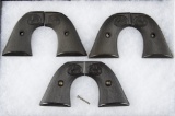 A collection of three pairs of two-piece Grips for Colt SA Revolvers, all three are hard rubber. WIL