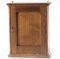 Antique quarter sawn oak wall hanging Medicine Cabinet, circa 1900, single door with fitted interior