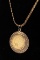 Gold $5.00 Indian Head Coin dated 1913, very good condition, mounted in a 14 KT gold Bezel with 18