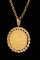 Gold quarter oz. Krugerrand dated 1980, very good condition, mounted in 14 KT Bezel, with 17