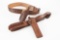 Collection of four Holster & Cartridge Belts for Pistols and Revolvers some tooled, one plain. One B
