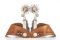 Pair of Lytle & Mower double mounted, hand engraved Spurs with Mother of Pearl inlay, 2