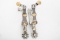 A pair of Russell Yates double mounted Spurs, #225, with hand engraved gold and silver overlay. Note