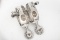 A pair of Russell Yates double mounted Spurs, #197, with silver and gold overlay on 1 3/4