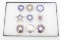 Collection of nine (9) replica Texas Law Enforcement Badges to include: Round circle star Badge in s