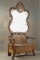 Rare antique Hall Tree with Clock, circa 1900, quarter sawn oak, with factory spring wound clock mou