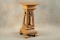 Unique, possibly one of a kind, antique quarter sawn oak Pedestal with label that reads 
