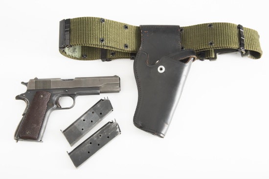 Remington Rand, Model 1911, Semi-Auto Pistol, .45 ACP caliber, SN 2645894, smooth gray patina, 5" ba