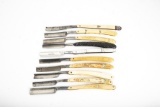 Collection of 10 vintage Straight Razors, many are marked 